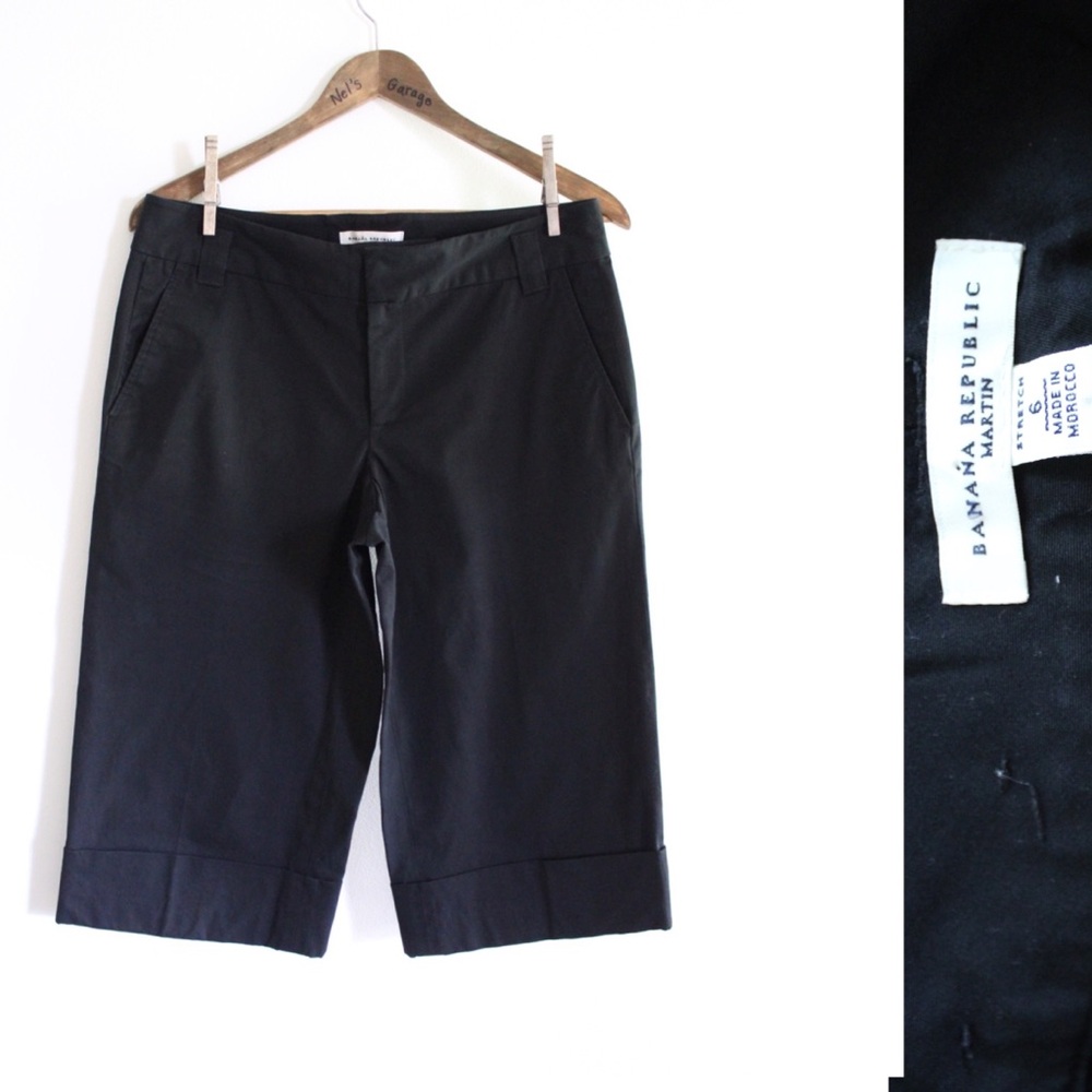 Banana Republic Martin Cuffed Bermuda Cropped Dress Pants 6 28 Preowned